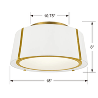 Fulton 3-Light Semi Flush