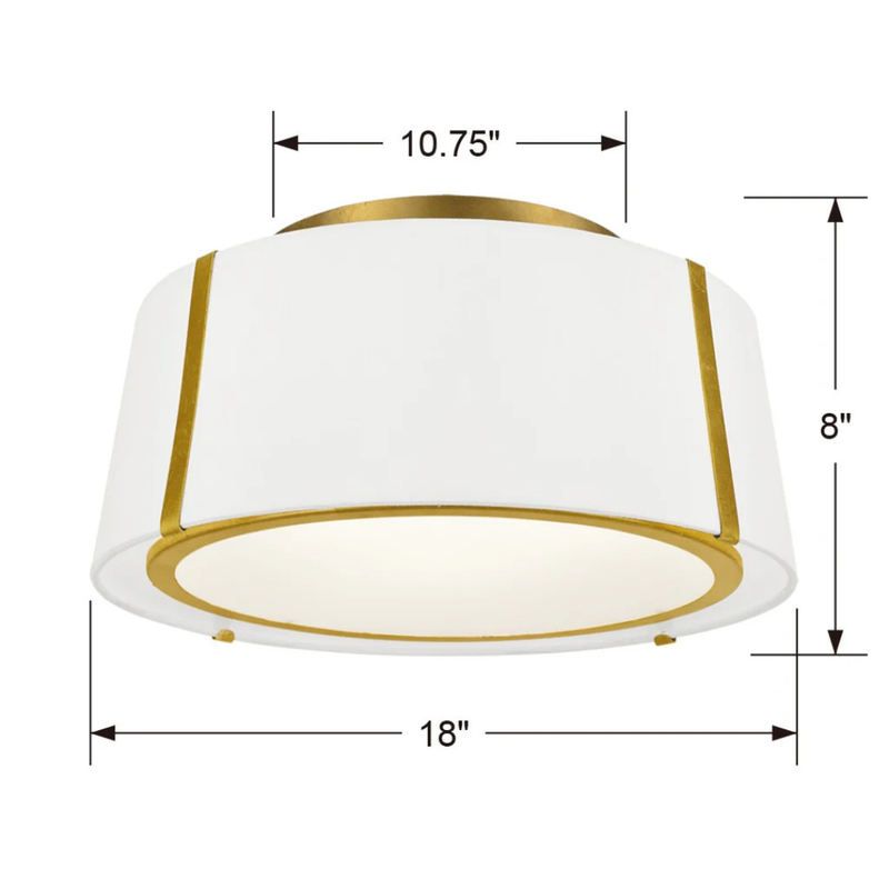 Fulton 3-Light Semi Flush