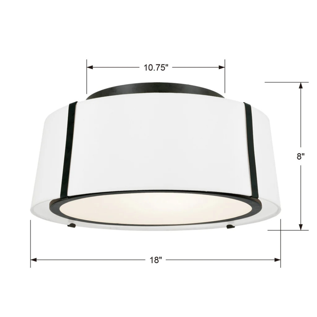 Fulton 3-Light Semi Flush