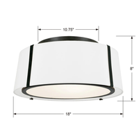 Fulton 3-Light Semi Flush