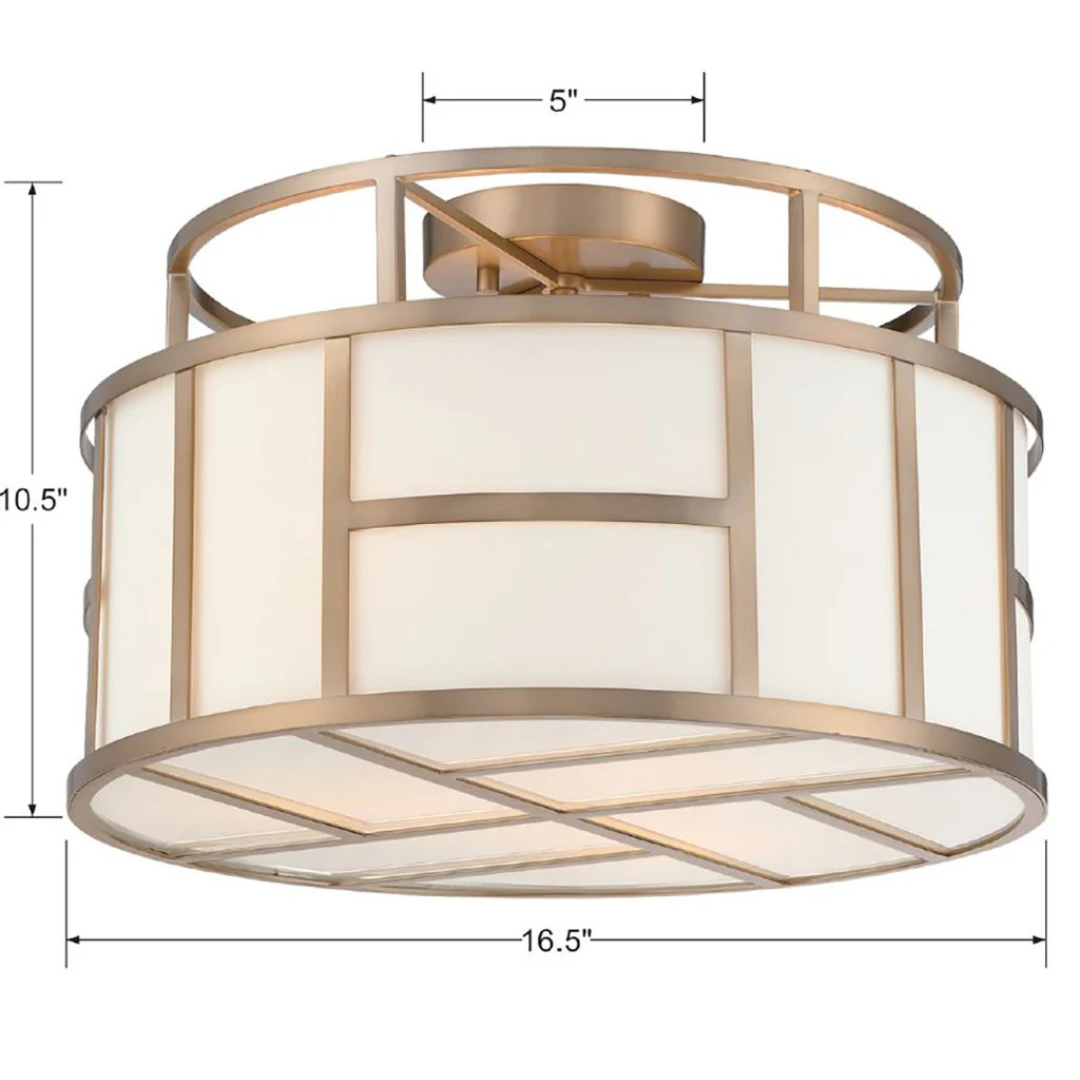 Danielson 3-Light Semi Flush Mount