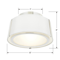 Fulton 2-Light Semi Flush