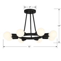 Dakota 8-Light Semi Flush Mount