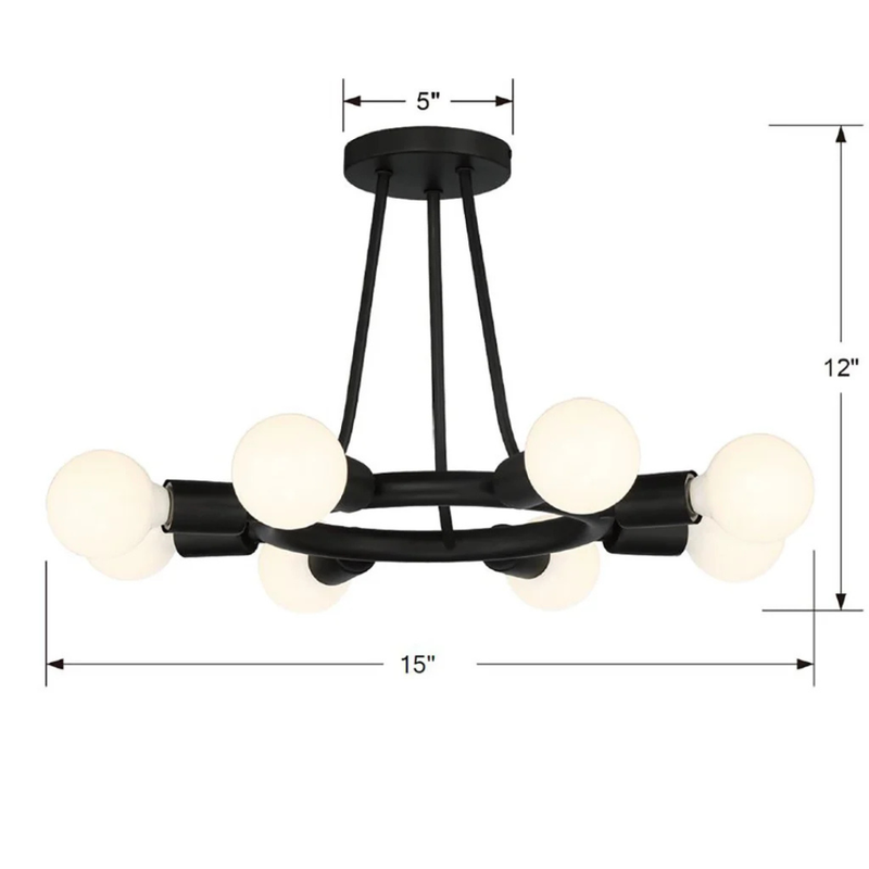 Dakota 8-Light Semi Flush Mount