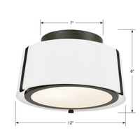 Fulton 2-Light Semi Flush