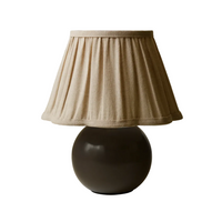 Cordana Pleated Linen Table Lamp [Olive]