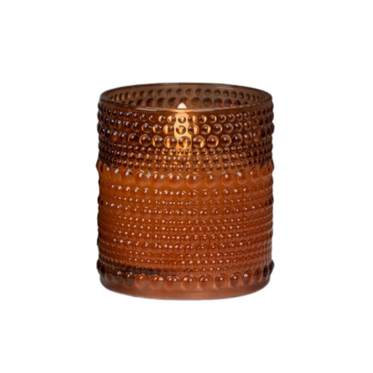 Dotted Glass 3D Flame Candle [Sienna - 3.25"]