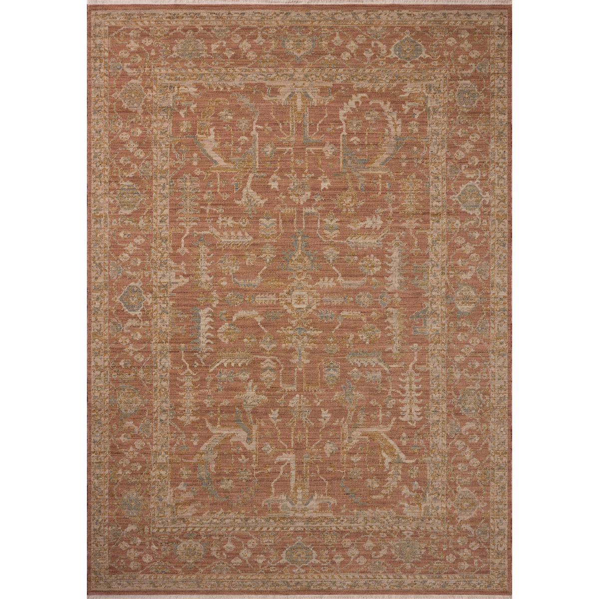 Reign REN-07 Rug [Terracotta/Sky]
