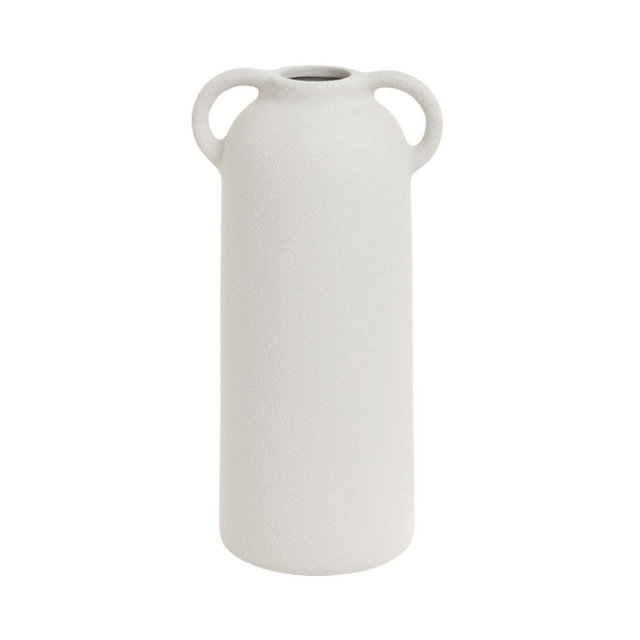 Lox Textured Ceramic Vase - Ecru