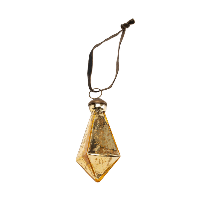 Diamond Droplet Large Ornament [Gold]