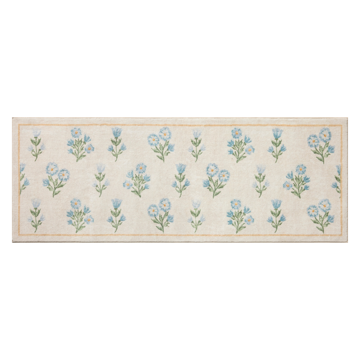 Clove CLO-02 (Chris Loves Julia × Loloi) Bath Mat [Ivory/Lt. Blue]
