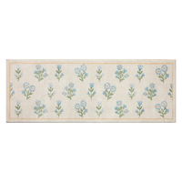 Clove CLO-02 (Chris Loves Julia × Loloi) Bath Mat [Ivory/Lt. Blue]