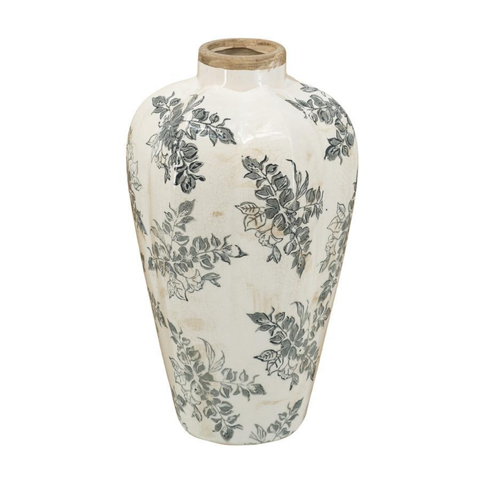 Floral Motif Vase 14"