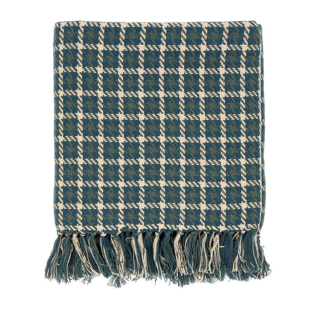 Houndstooth Throw [Teal]