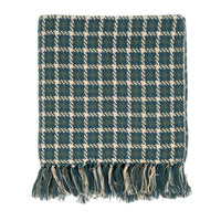Houndstooth Throw [Teal]