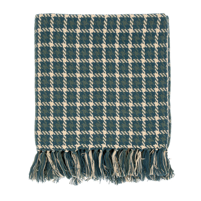 Houndstooth Throw [Teal]