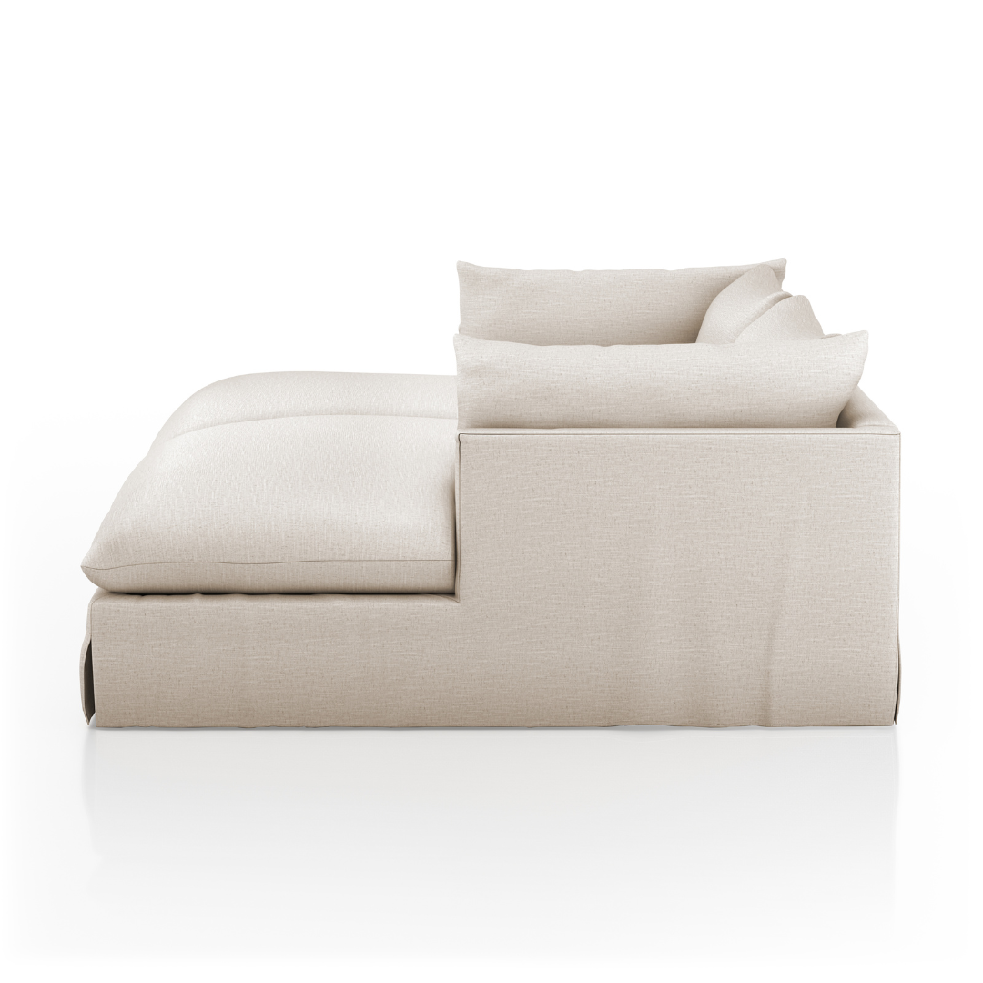 Hallie Slipcover Double Chaise Sectional