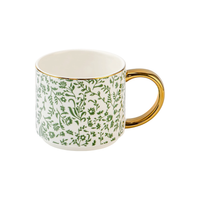 Green Floral Mug