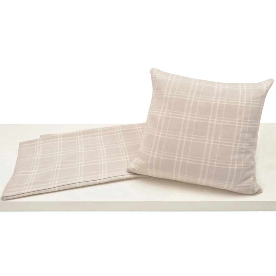Sand Plaid Pillow Cover [20" x 20"]