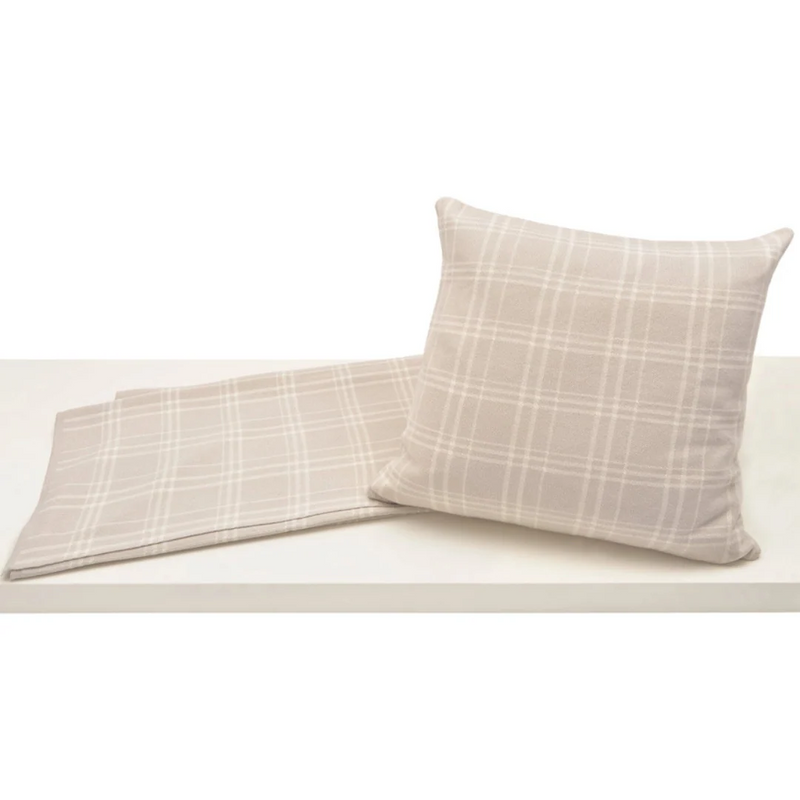 Sand Plaid Pillow Cover [20" x 20"]