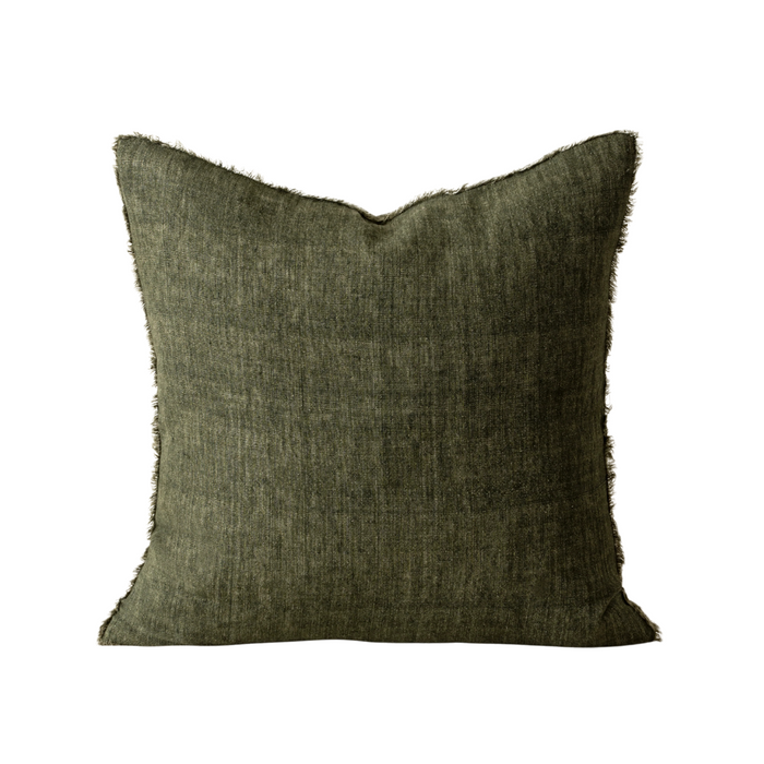 Lina Linen Pillow Avocado [20" x 20"]