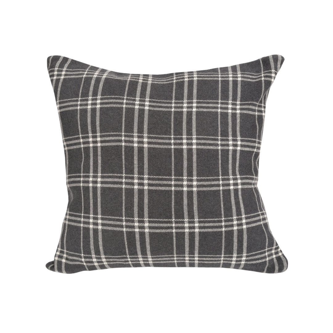 Charcoal Plaid Pillow Cover [20" x 20"]