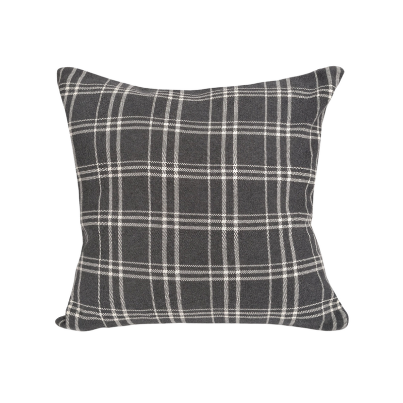 Charcoal Plaid Pillow Cover [20" x 20"]