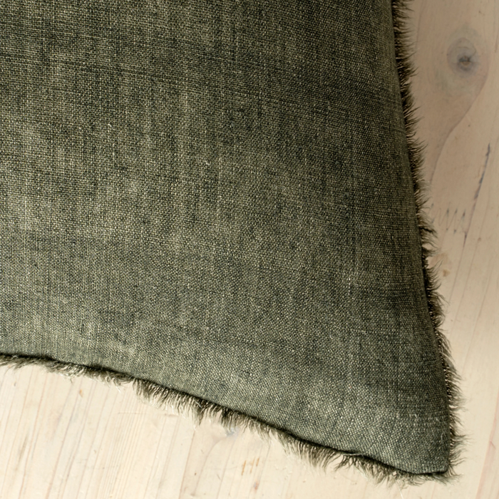 Lina Linen Pillow Avocado [20" x 20"]