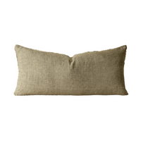 Lina Linen Lumbar Pillow Mink 14" x 31"