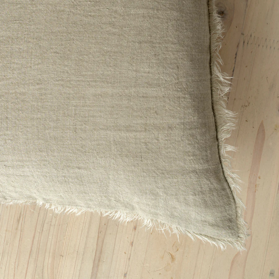 Lina Linen Lumbar Pillow Sand 14" x 31"