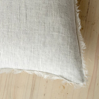 Lina Linen Pillow Grey Stripe - 14" x 31"