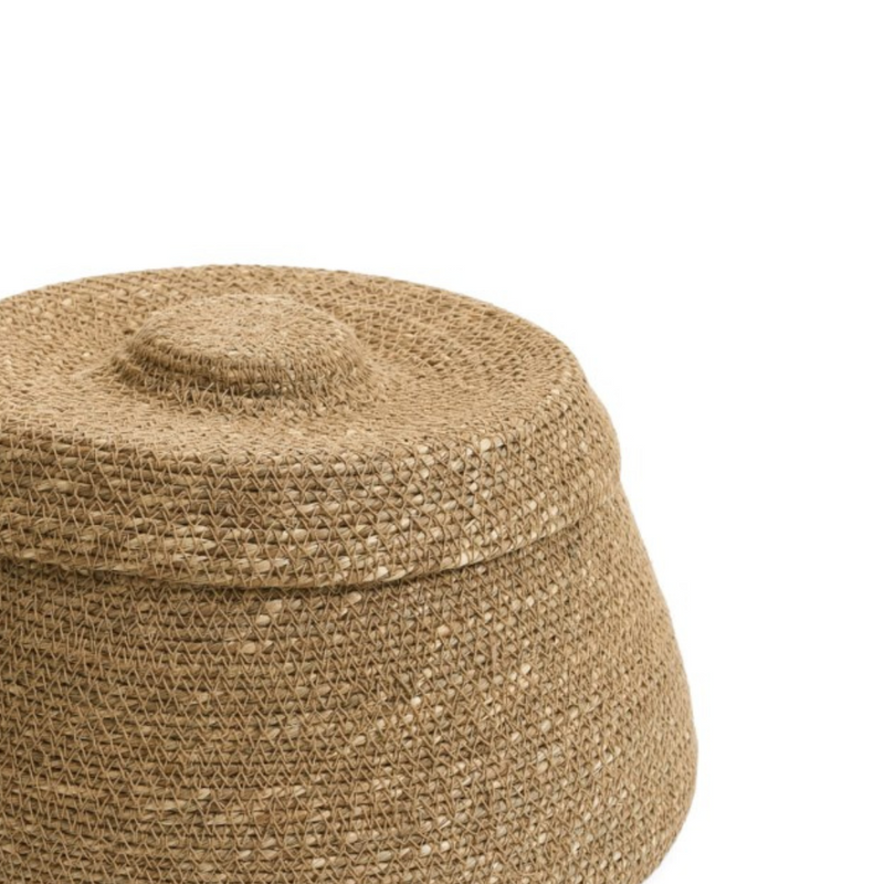Small Seagrass Basket with Lid