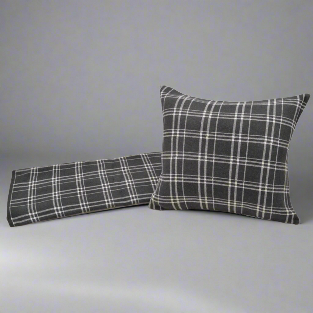 Charcoal Plaid Pillow Cover [20" x 20"]