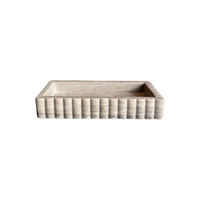 Fluted Marble Bridge Tray