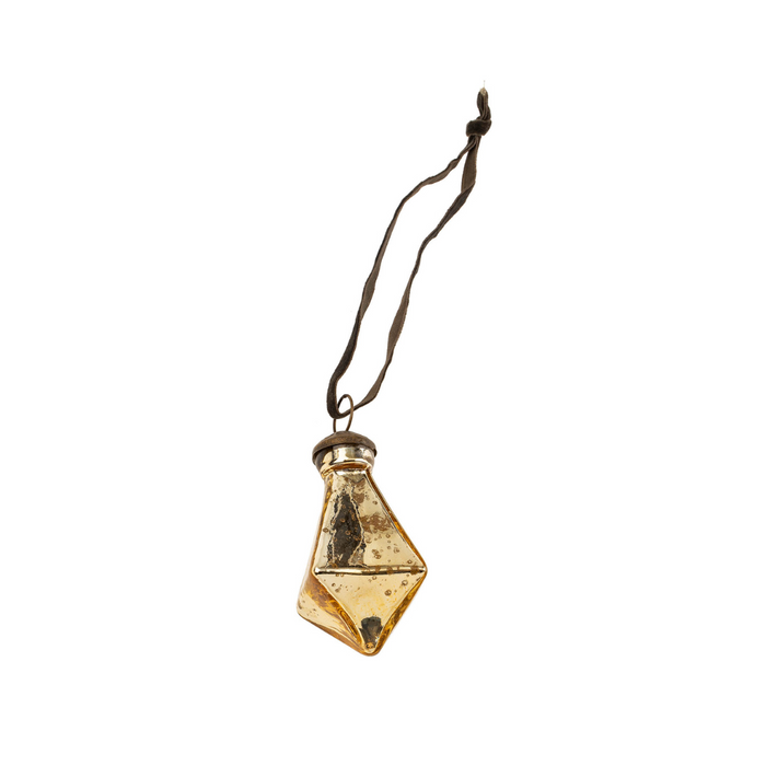 Diamond Droplet Small Ornament [Gold]