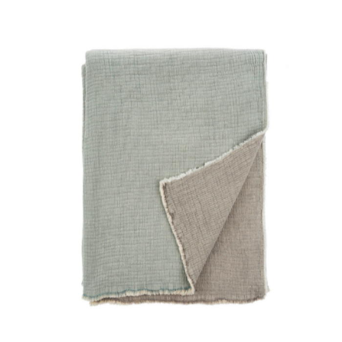 Madeira Double Sided Throw - Sky/Grey