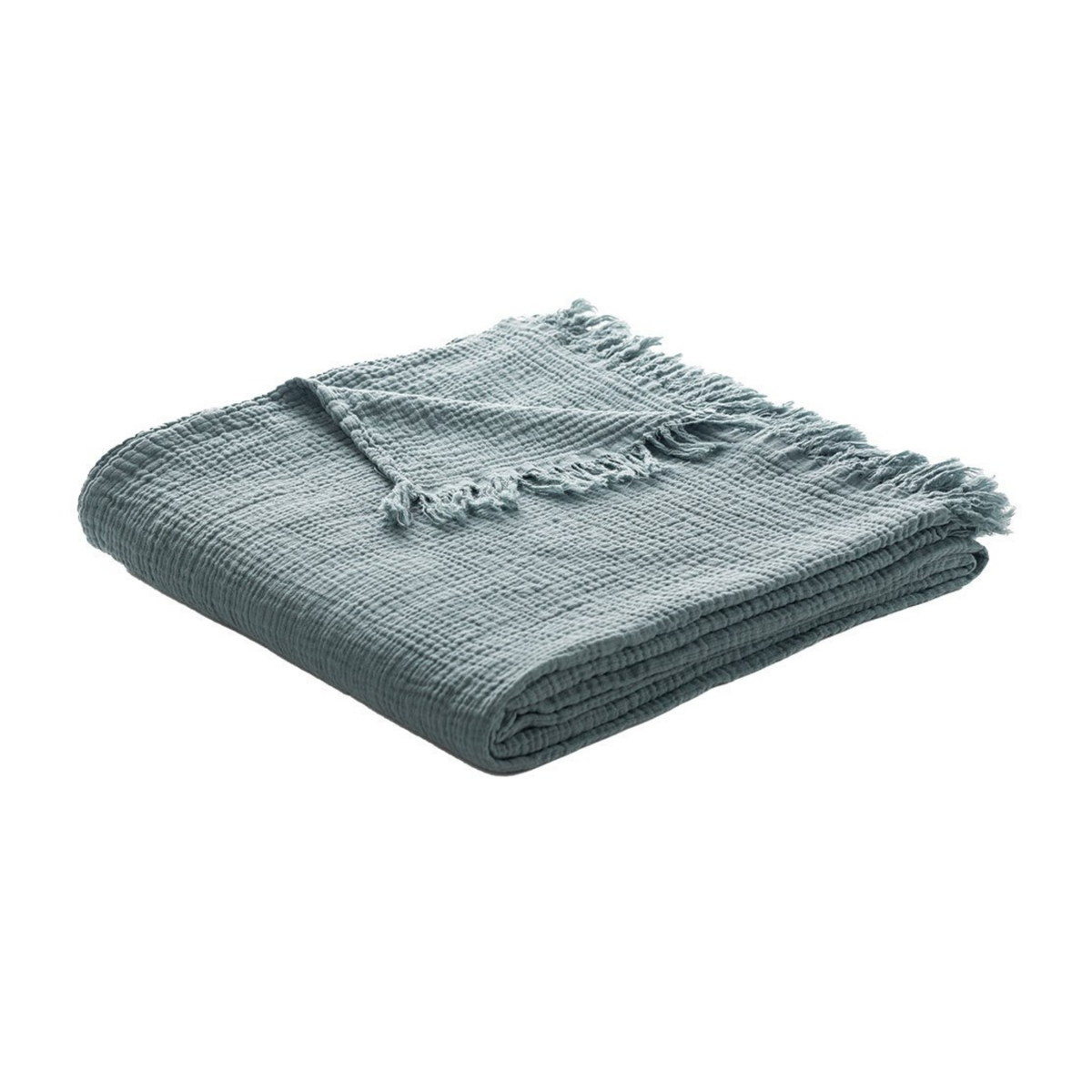 Muslin Throw [Steel Blue - 60" x 60"]