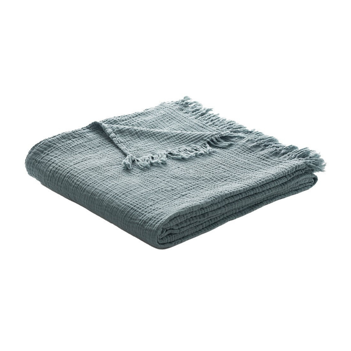 Muslin Throw [Steel Blue - 60" x 60"]