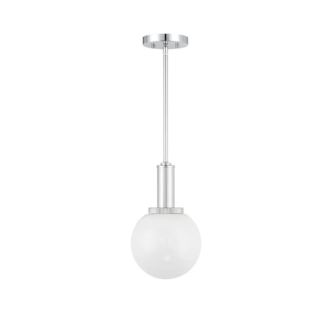 1-Light Strie Globe Pendant