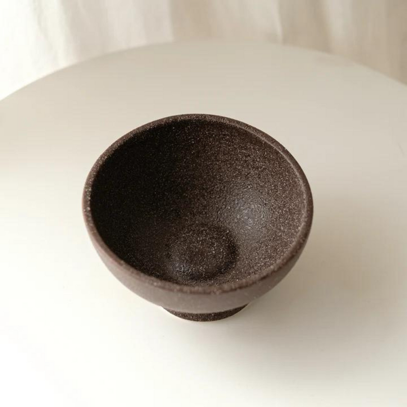 Textured Earthy Ceramic Bowl - Brown