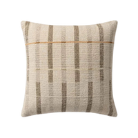 Geo Stripe 22" x 22" Pillow [Ivory/Brown]
