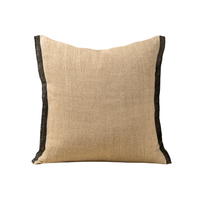 Selvage Linen Pillow - Charcoal [20" x 20"]