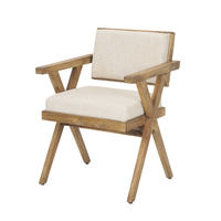 Topanga Cream Fabric Wrap Dining Chair