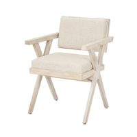 Topanga Cream Fabric Wrap Dining Chair