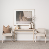 Topanga Cream Fabric Wrap Dining Chair