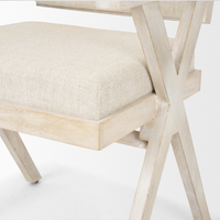 Topanga Cream Fabric Wrap Dining Chair