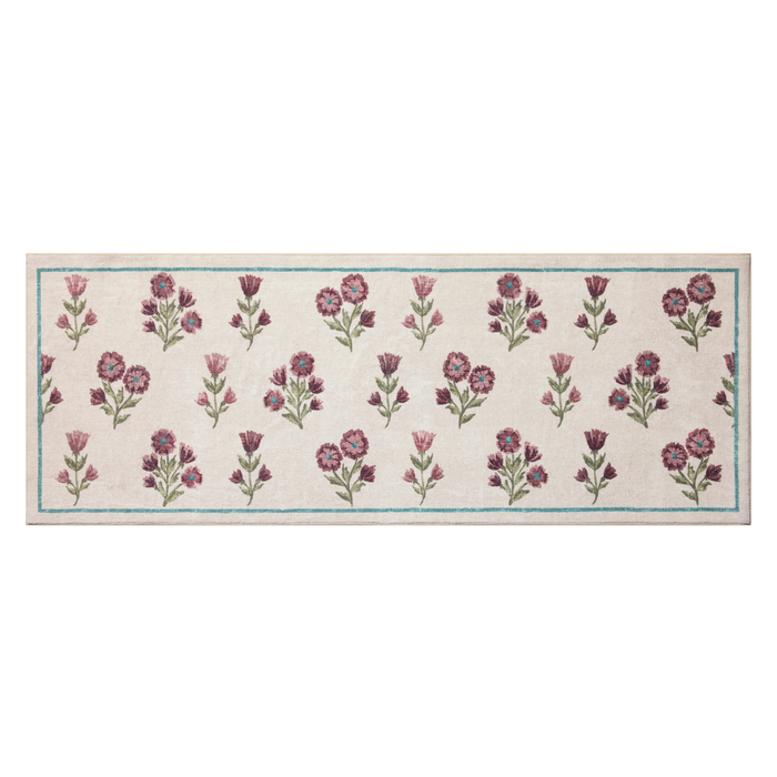 Clove CLO-02 (Chris Loves Julia × Loloi) Bath Mat [Ivory/Plum]