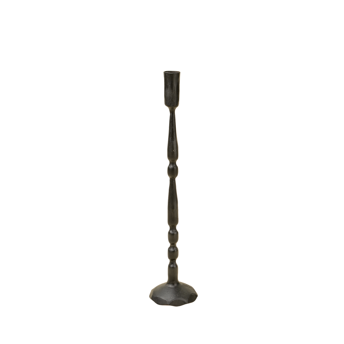 Nova Forged Tall Candlestick [Small - Black]