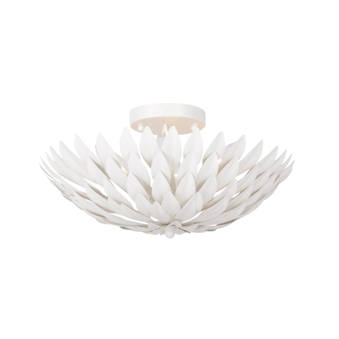 Broche 4 Light Florette Semi Flush Mount