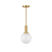 1-Light Strie Globe Pendant